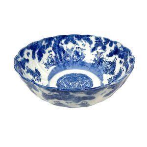 Japanese Century Blue and White Katagami Porcelain Bowl